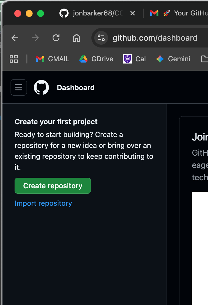 GitHub new repo button